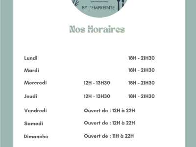 © affiche horaires 2026