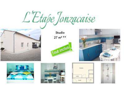 © L'étape Jonzacaise à St Simon de Bordes L'étape Jonzacaise à St Simon de Bordes L'étape Jonzacaise à St Simon de Bordes Coin cuisine Chambre Chambre Salle d'eau Salle d'eau L'étape Jonzacaise St Simon de Bordes